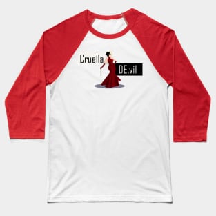 cruella de vil pixelart Baseball T-Shirt